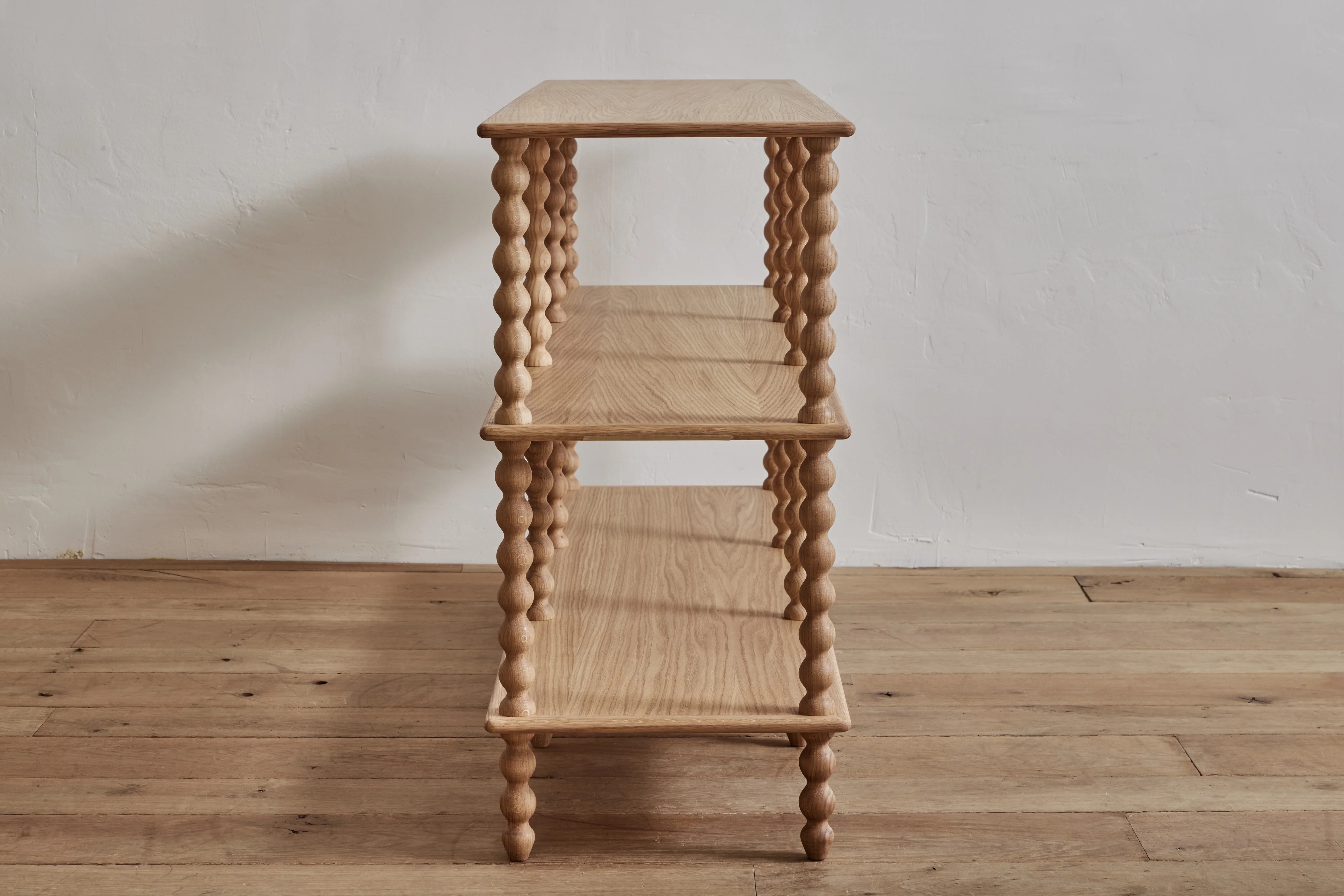 Bobbin 3-Tier Console in Natural Oak - Image 3