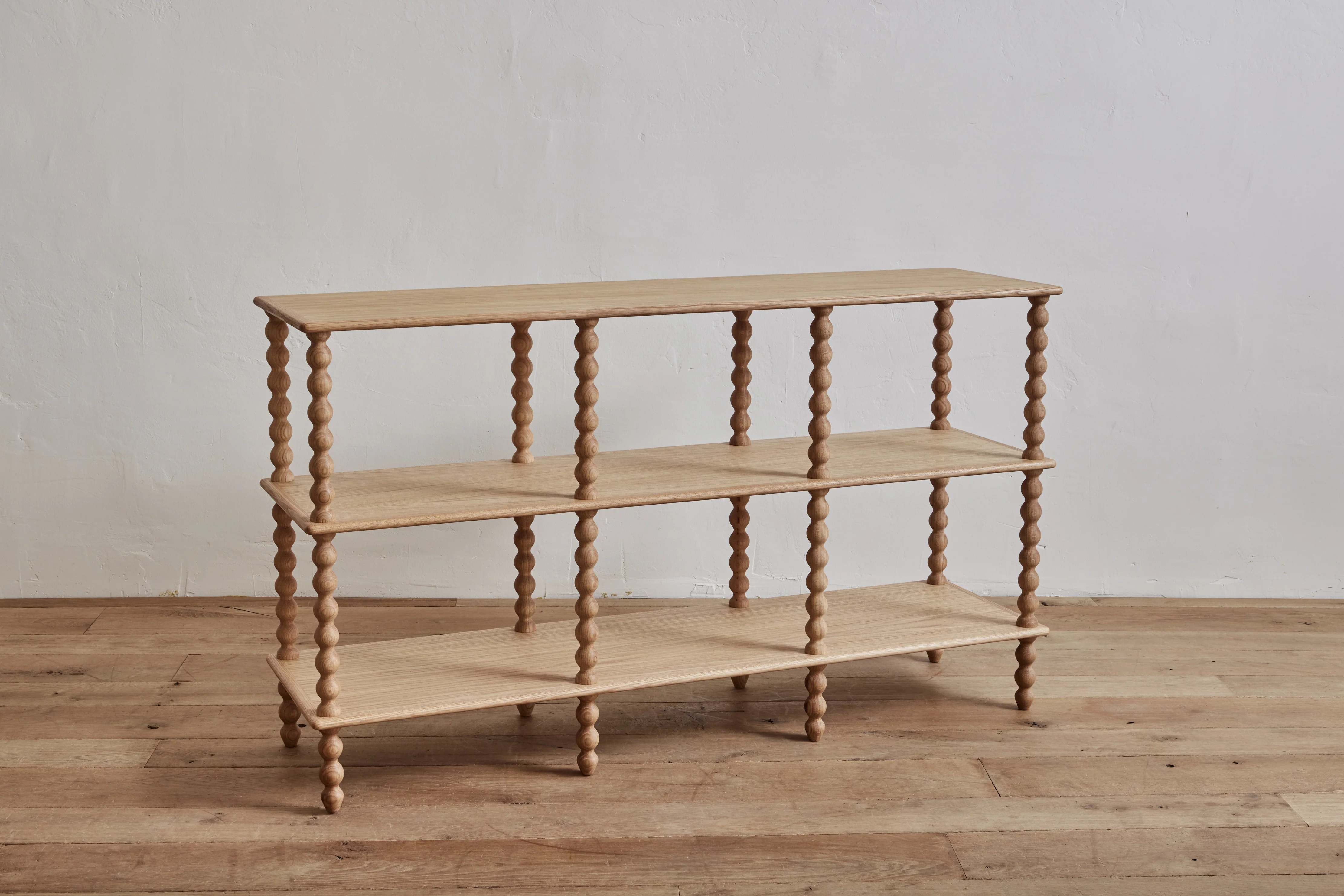 Bobbin 3-Tier Console in Natural Oak - Image 5