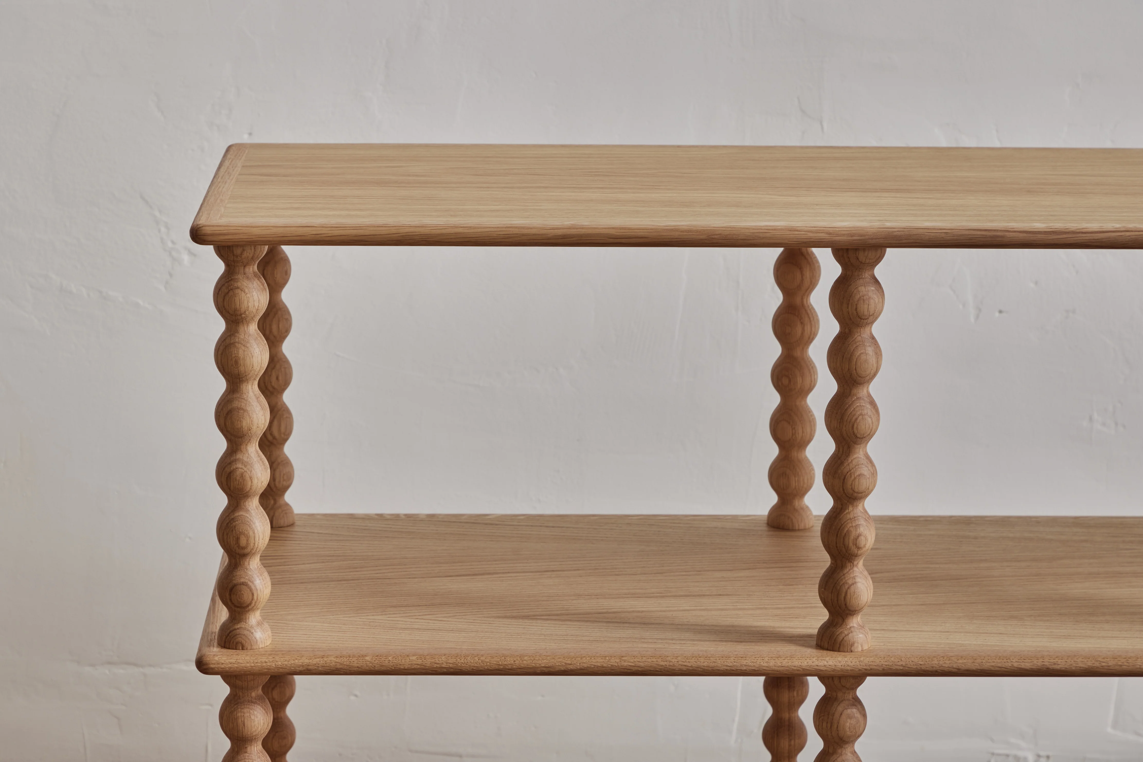 Bobbin 3-Tier Console in Natural Oak - Image 7