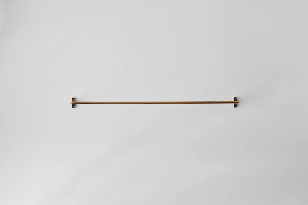 Rustic Brass Towel Bar - Image 3