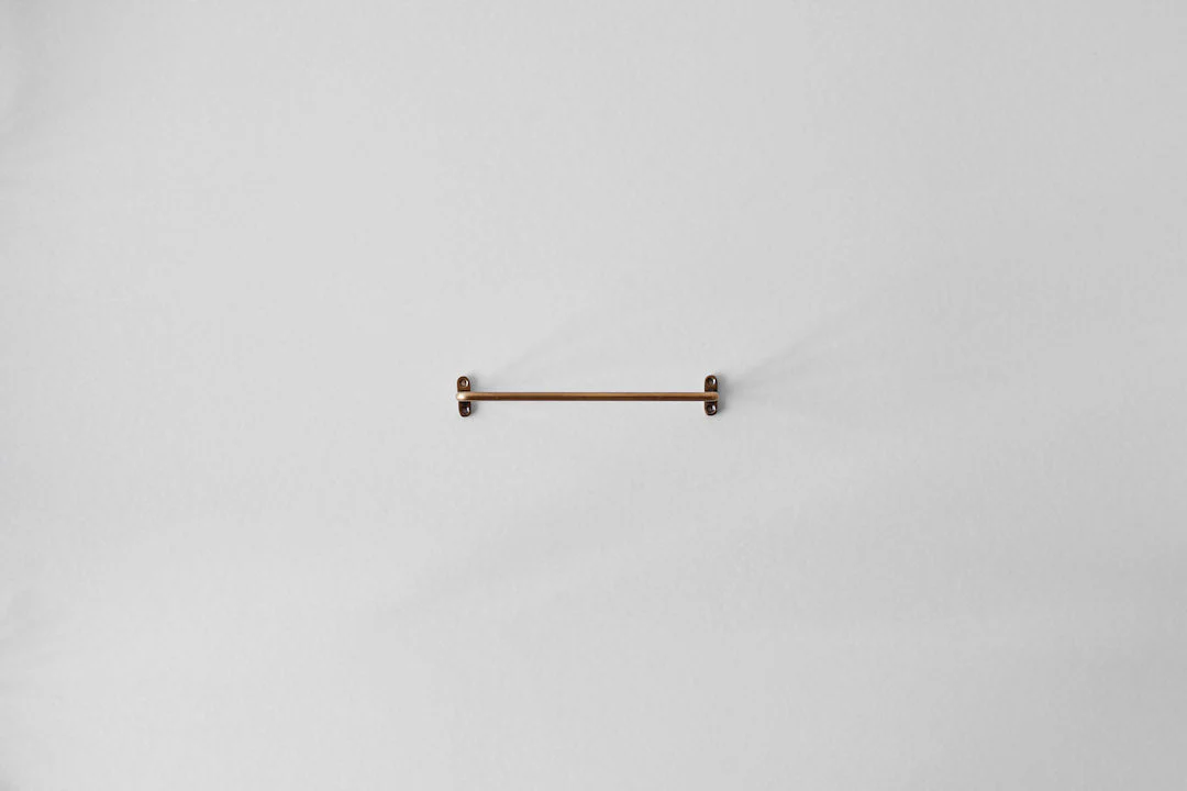 Rustic Brass Towel Bar - Image 4