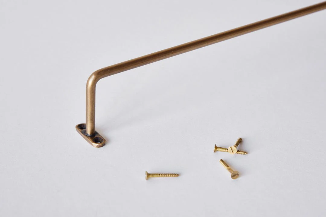 Rustic Brass Towel Bar - Image 5