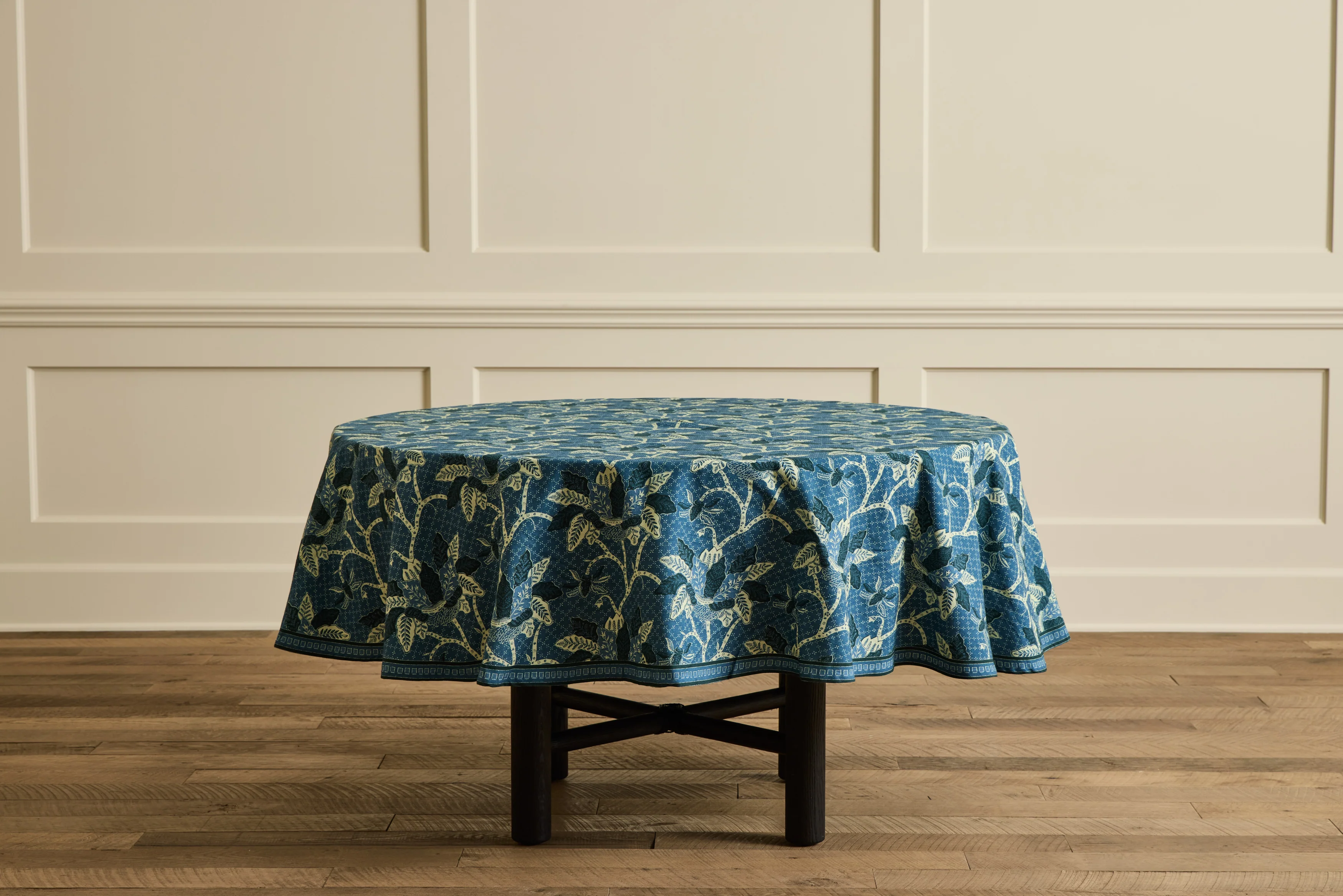 Night Bloom Tablecloth In Azure - Image 4