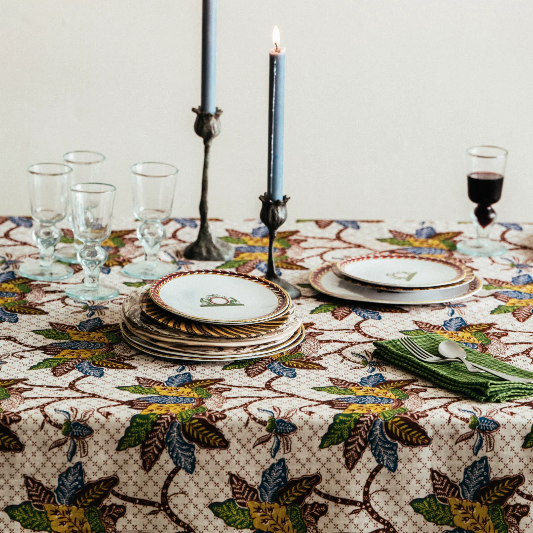 Night Bloom Tablecloth In Citron Medley - Image 5